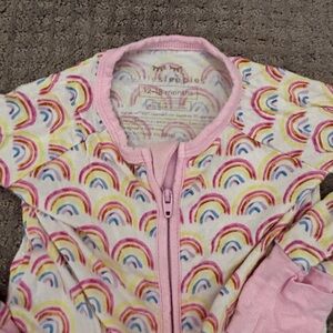 Little Sleepies pink rainbow zippie 12-18 months